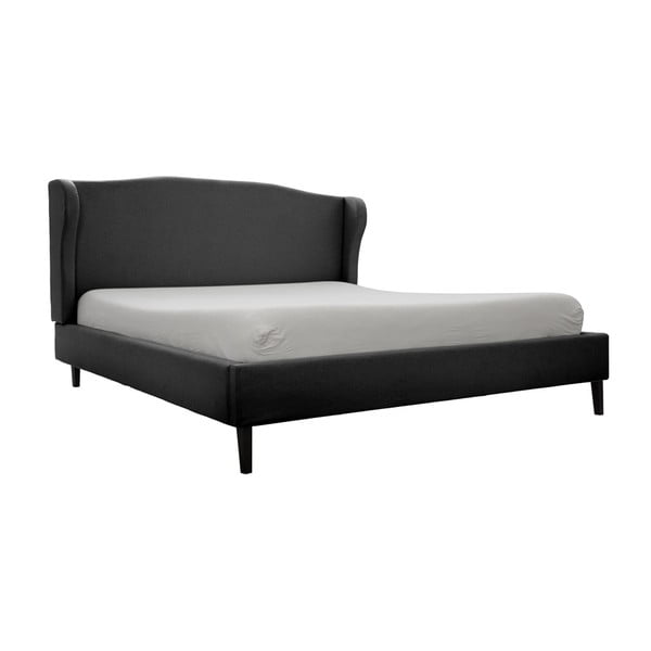 Černá postel s černými nohami Vivonita Windsor, 160 x 200 cm