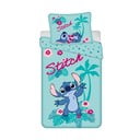 Синьо  единично  памучно детско спално бельо 140x200 cm Lilo a Stitch "Hawaii"  – Jerry Fabrics