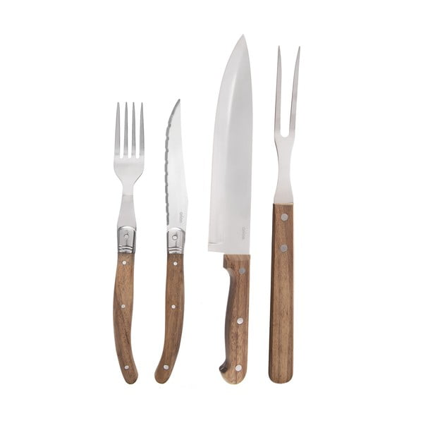 Прибори за хранене от неръждаема стомана в сребрист и естествен цвят, 15 бр.  – Orion-image-2