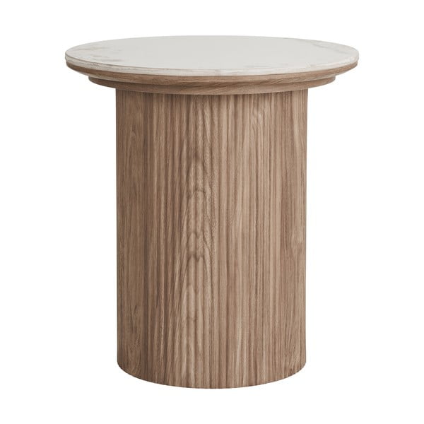 Кръгла странична масичка с плот от имитация на мрамор ø 45 cm Athens – House Nordic-image-4