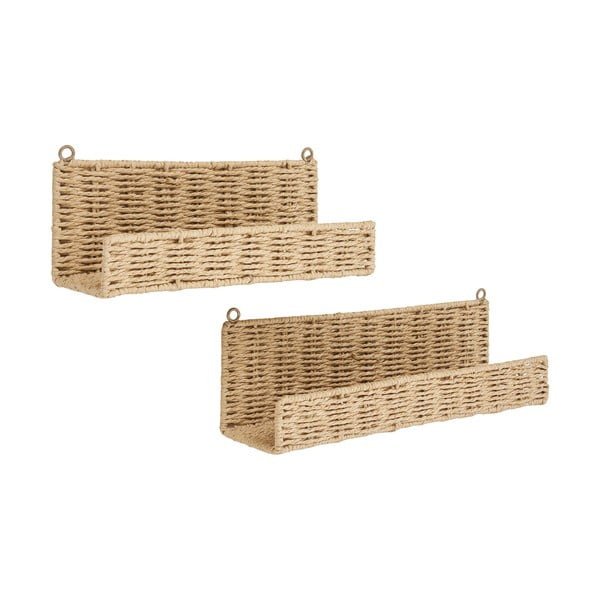 Стенни рафтове в комплект 2 бр. в естествен цвят 10 cm Treviso – House Nordic-image-3