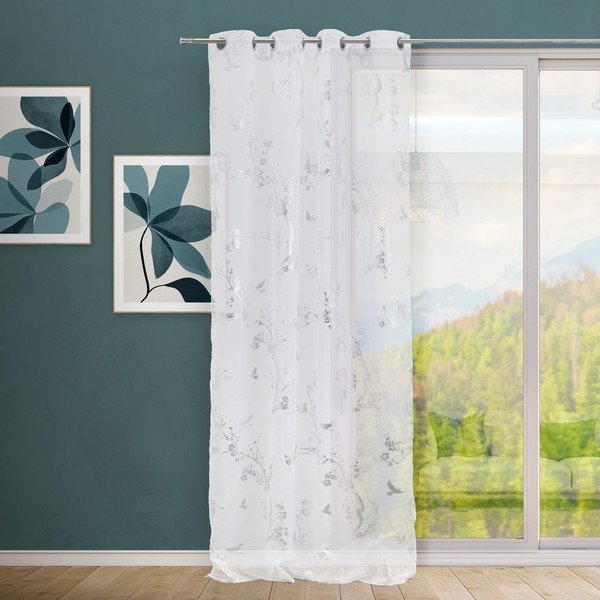 Бяло-сребриста завеса 140x260 cm Paradis – Casa Selección-image-1