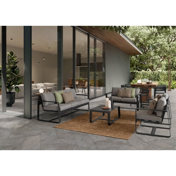 Сив метален градински стол Merrigan   – Bizzotto-image-1