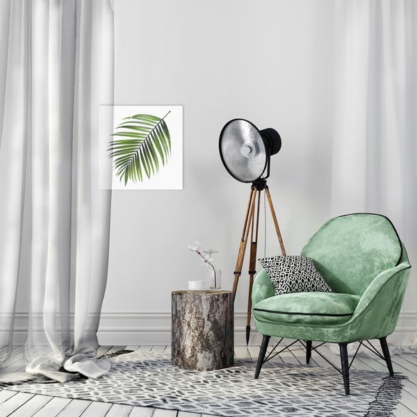 Картина на платно Черна палма, 32 x 32 cm Greenery - Styler-image-1