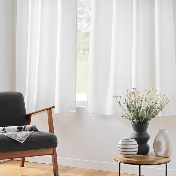 Бяло термо перде от микрофибър 135x180 cm Micropolar – douceur d'intérieur-image-1