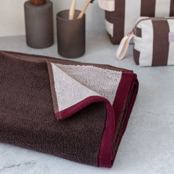 Кафяви кърпи в комплект от 2 бр. от органичен памук от тери 40x55 cm Soft – Mette Ditmer Denmark-image-1