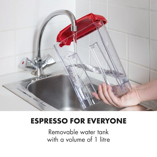 Червена машина за кафе Espressionata Gusto - Klarstein-image-1