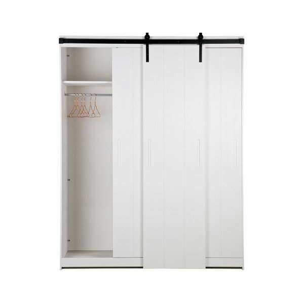 Бяла конструкция на шкафа с плъзгащи се врати Luuk - WOOOD-image-4