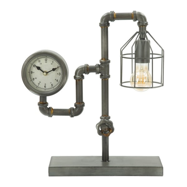 Настолна лампа с часовник Industry Clock, 38,5 x 43,2 cm - Mauro Ferretti