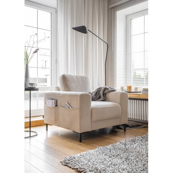 Бежово кресло от рипсено кадифе Lofty Lilly – Miuform-image-2