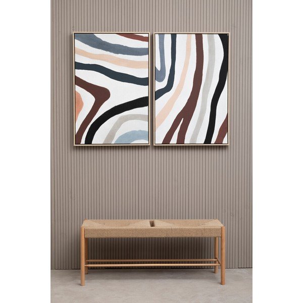 Картини в комплект 2 бр. с включена рамка/върху платно 63x93 cm Astratto – Premier Housewares-image-1