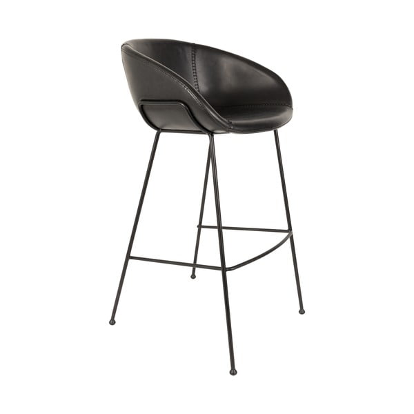 Комплект от 2 черни бар столове , височина на седалката 76 cm Feston - Zuiver