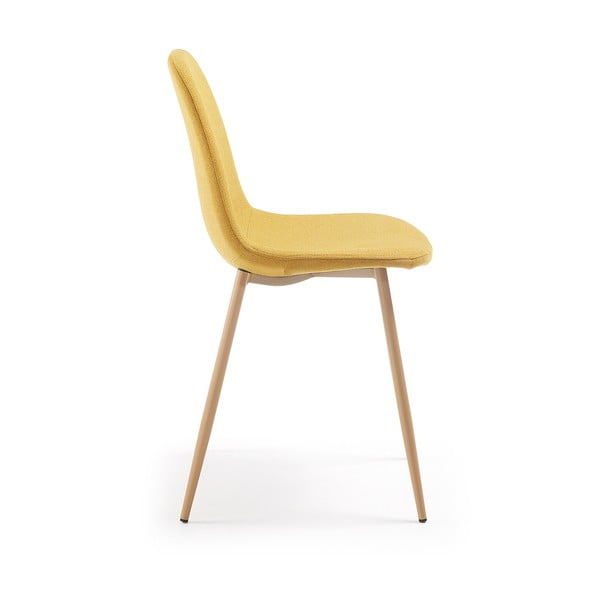 Горчично-жълт трапезен стол Lissy - Kave Home-image-2