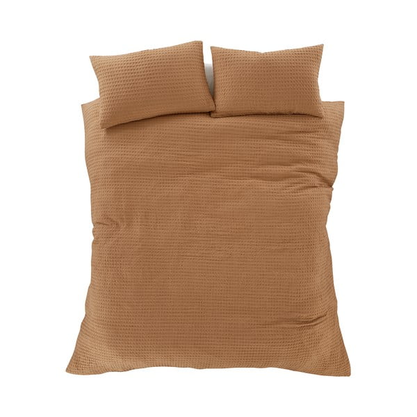 Кафяво единично  спално бельо 135x200 cm Muscat Waffle – Pineapple Elephant