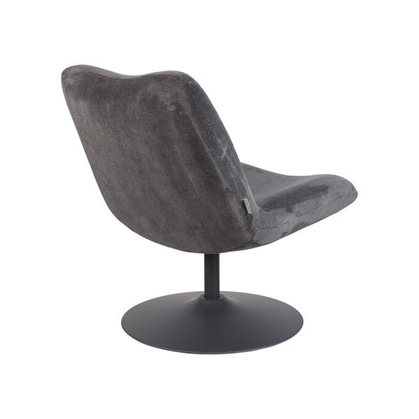 Тъмносиво кадифено кресло Bubba - Zuiver-image-4