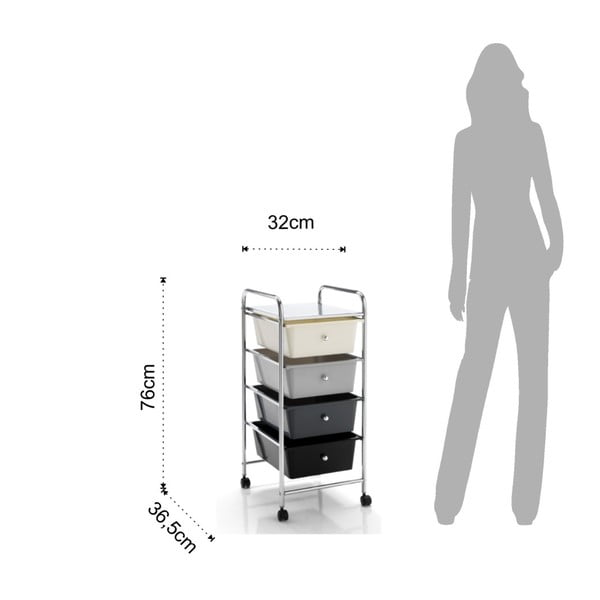 Мобилна количка с 4 чекмеджета Air - Tomasucci-image-2