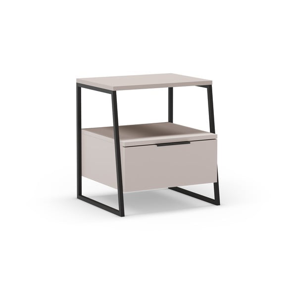 Кремаво нощно шкафче Velia – Marckeric-image-3