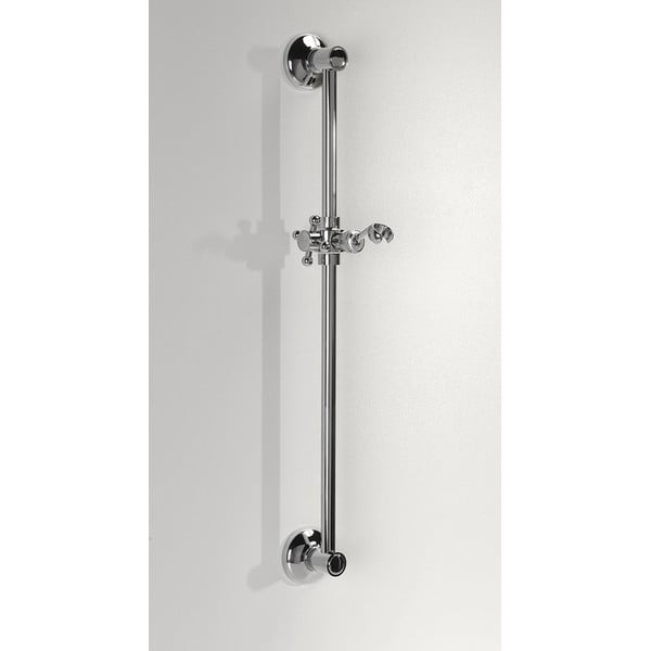Стенна месингова душ релса  в лъскаво сребристо с подвижен държач 67 cm Antea – Sapho-image-1