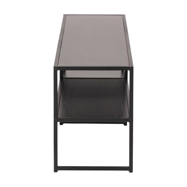 Черна телевизионна масичка от ясен 120x46 cm Seaford - Actona-image-3