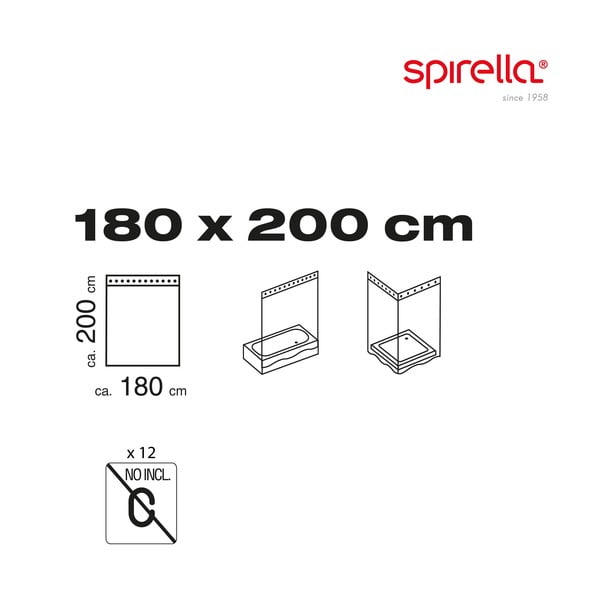 Завеса за душ 180x200 cm Teiva – Spirella-image-4