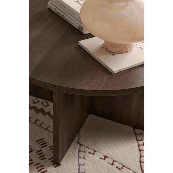 Кафява кръгла масичка за кафе от МДФ ø 85 cm Poppy – Ellos Home-image-1