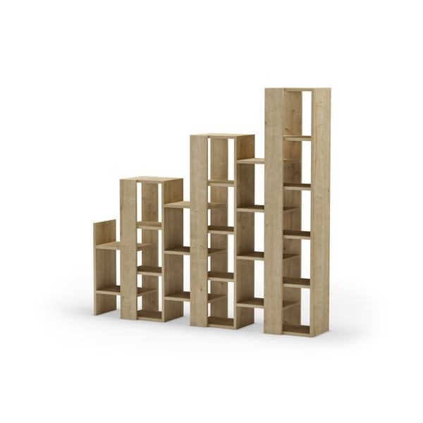 Стелаж от декор от дъб в естествен цвят 158x151 cm Anissa – Marckeric-image-3