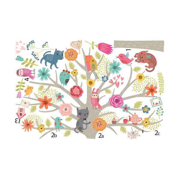 Комплект детски стикери за стена "Скандинавско дърво - Ambiance-image-1