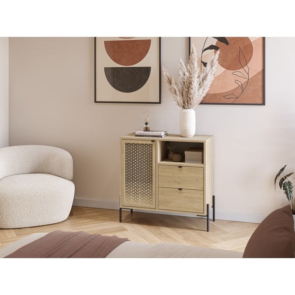 Шкаф в дъбов декор в естествен цвят 80x80 cm Inca - Marckeric-image-1