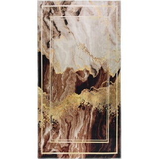 Кафяв/кремав килим, подходящ за миене 160x230 cm - Vitaus