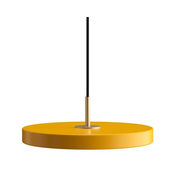 Жълта LED лампа с метален абажур ø 31 cm Asteria Mini - UMAGE