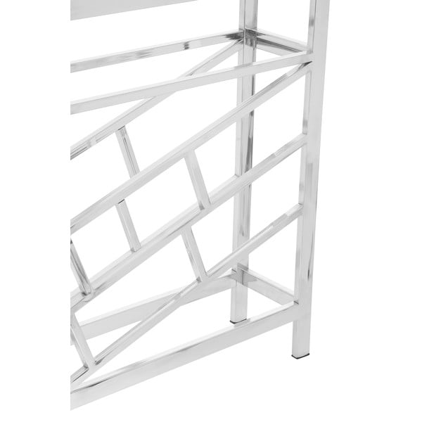 Метална стойка за вино в лъскаво сребро за 12 бутилки Barolo - Premier Housewares-image-3