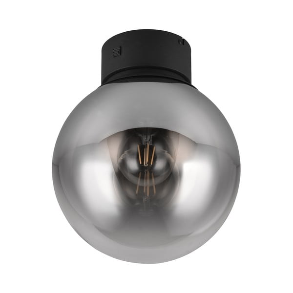 Черно LED осветително тяло за таван със стъклен абажур ø 30 cm Cipallone – CINQUE-image-1