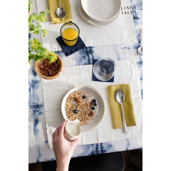 Бяла ленена подложка, 35 x 45 cm - Linen Tales-image-2