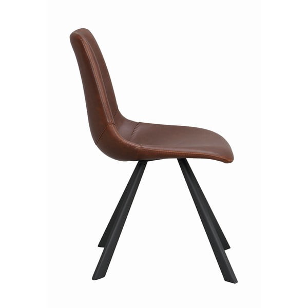 Кафяв трапезен стол с черни крака Alpha - Rowico-image-4