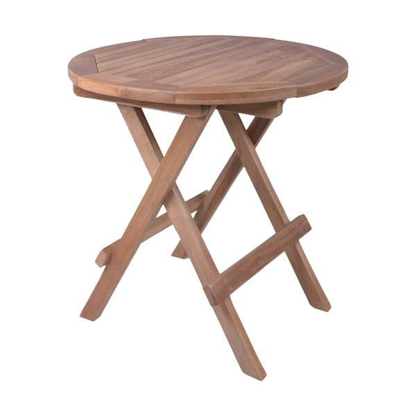 Кръгла градинска маса за съхранение от масивно тиково дърво ø 50 cm Luang – Garden Pleasure