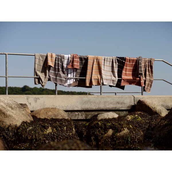 Черна/светлосива памучна кърпа 50x100 cm Sauna – Zone-image-4