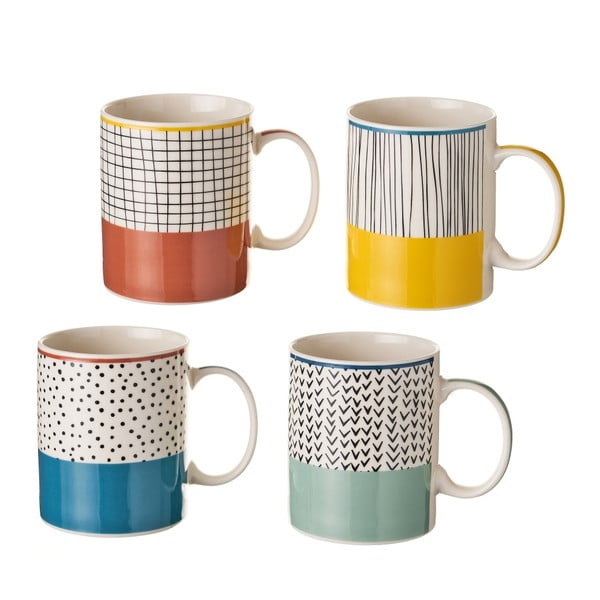 Комплект от 4 керамични чаши - Casa Selección