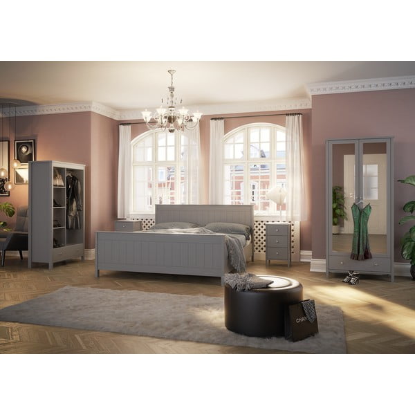 Бяло двойно легло 180x200 cm Tromsö - Tvilum-image-1