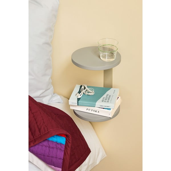 Сиво висящо нощно шкафче Oto – Hübsch-image-3