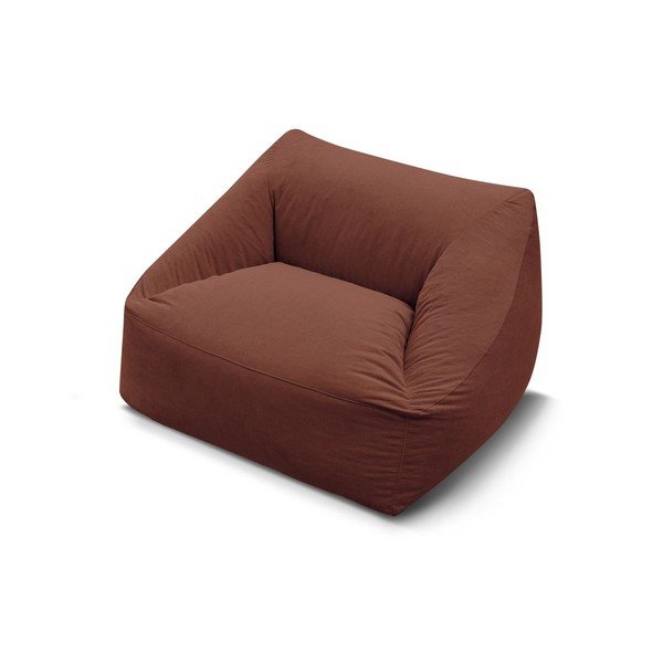 Оранжев пуф от рипсено кадифе Lilibet – Bobochic Paris-image-4