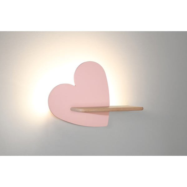 Розово детско осветително тяло Heart - Candellux Lighting-image-1