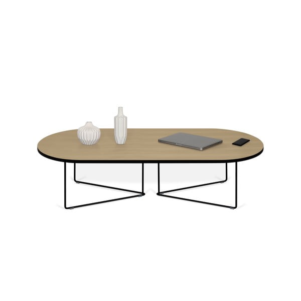 Масичка за кафе с дъбов плот 136x60 cm - TemaHome-image-3