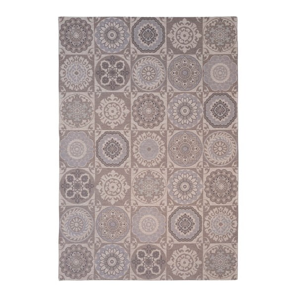 Pratelný koberec DECO CARPET Chenille Fiore Olivo, 120 x 170 cm