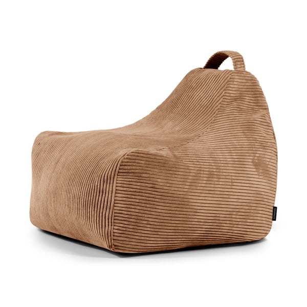 Кафяв детски пуф от рипсено кадифе Game Amuse – SLOWDOWN