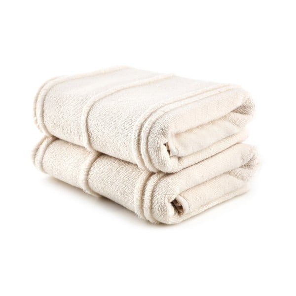 Кремави кърпи в комплект от 2 бр. от тери 50x90 cm Arden – Foutastic