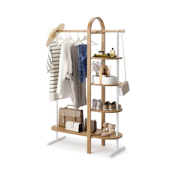 Бял комплект за коридор от естествено евкалиптово дърво Bellwood - Umbra-image-4