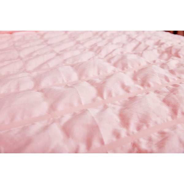 Розово крепово спално бельо за единично легло 140x200 cm Naomi – My House-image-1
