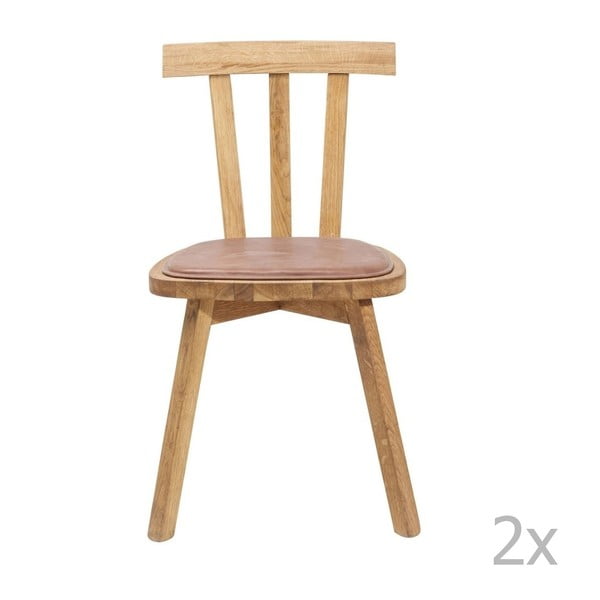 Sada 2 židlí z dubového dřeva Kare Design Hans