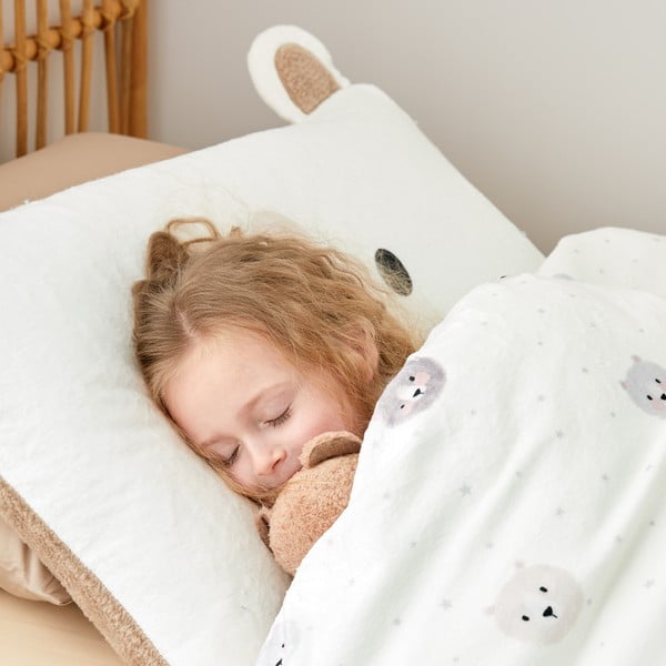 Кафяво-кремаво двойно  детско спално бельо от микроплюш 200x200 cm Cosy Bear – Catherine Lansfield-image-4