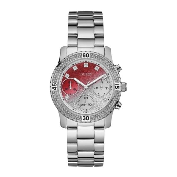 Дамски часовник в сребристо с каишка от неръждаема стомана W0774L7 - Guess